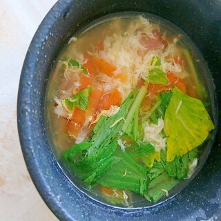4種の野菜の卵スープ